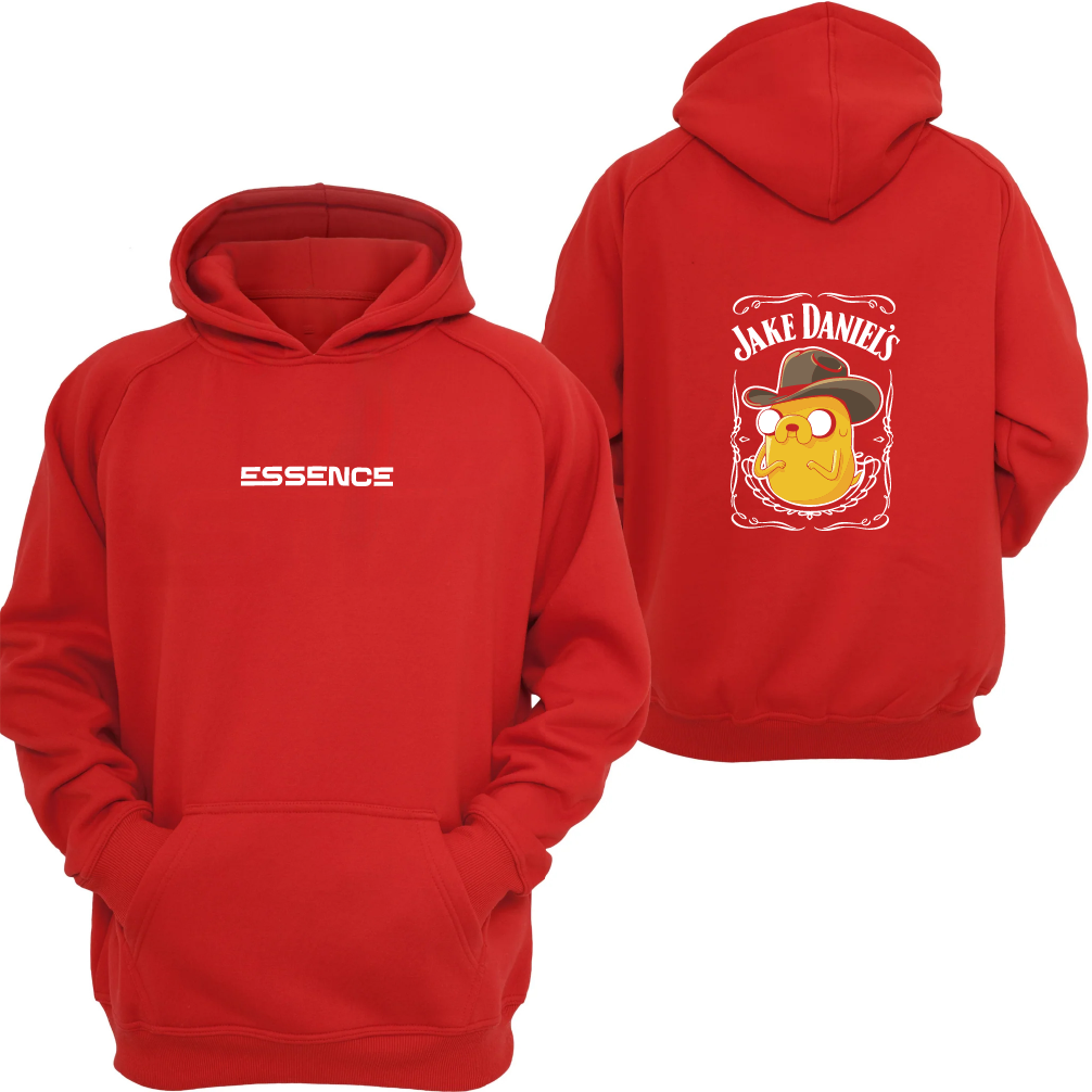 Red "Jake" Printed Oversize Hoodie