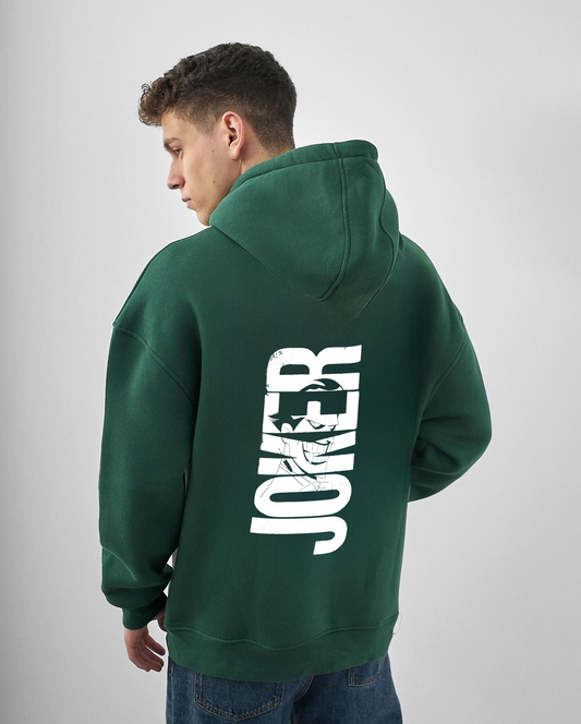 Dark Green "Joker" Printed Oversize Hoodie