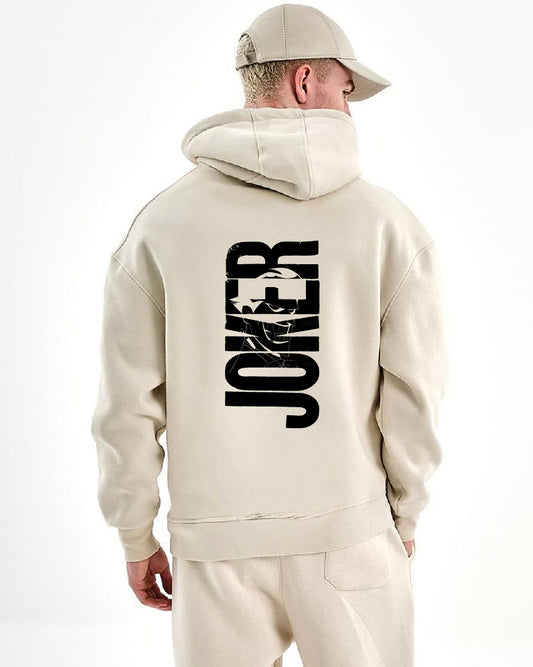 Beige "Joker" Printed Oversize Hoodie