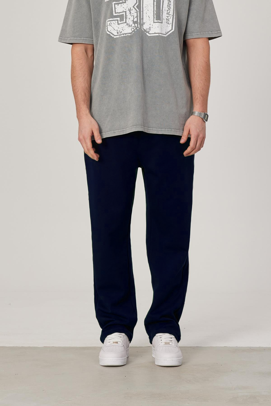 Navy Blue Basic summer sweatpants