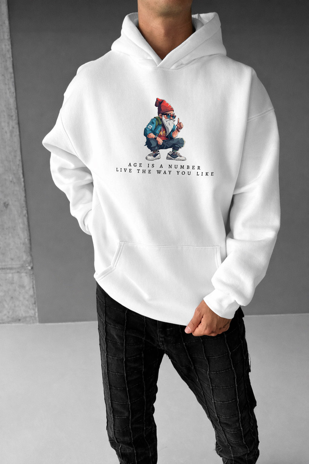 Off-White "Number" Printed Oversize Hoodie