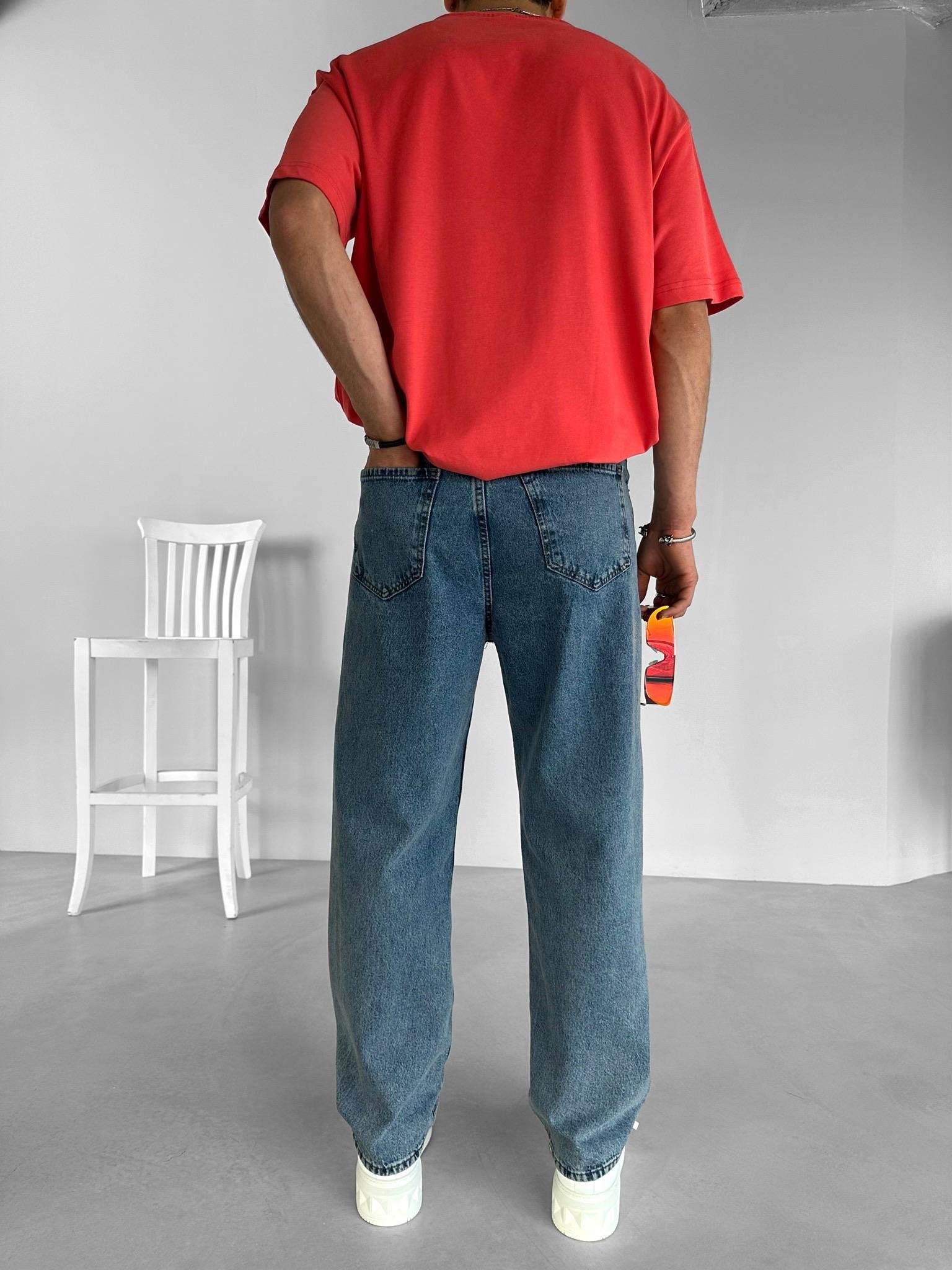 Red "Do It" Printed Over size T-Shirt