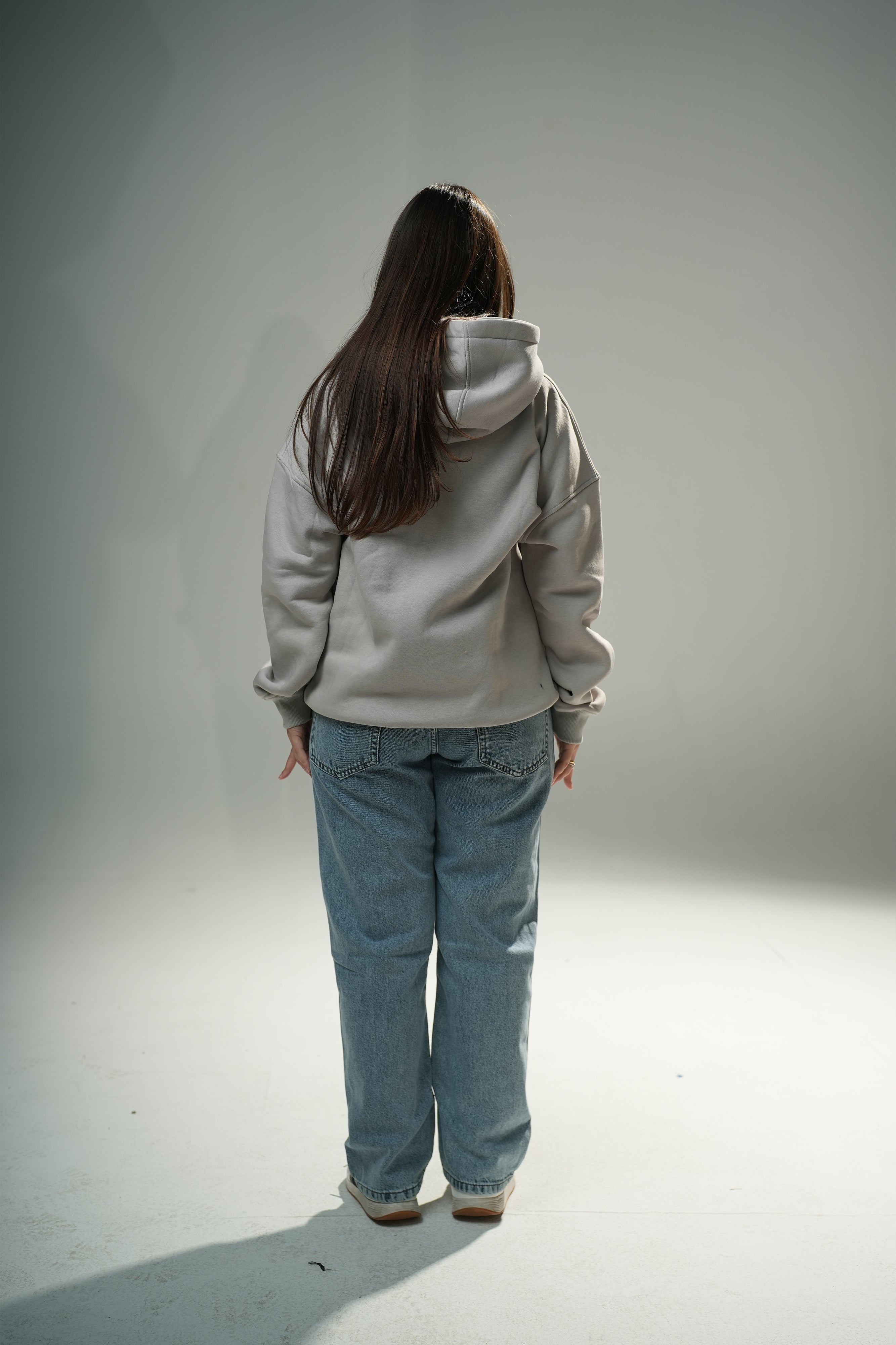 Silver Basic Oversized Hoodie