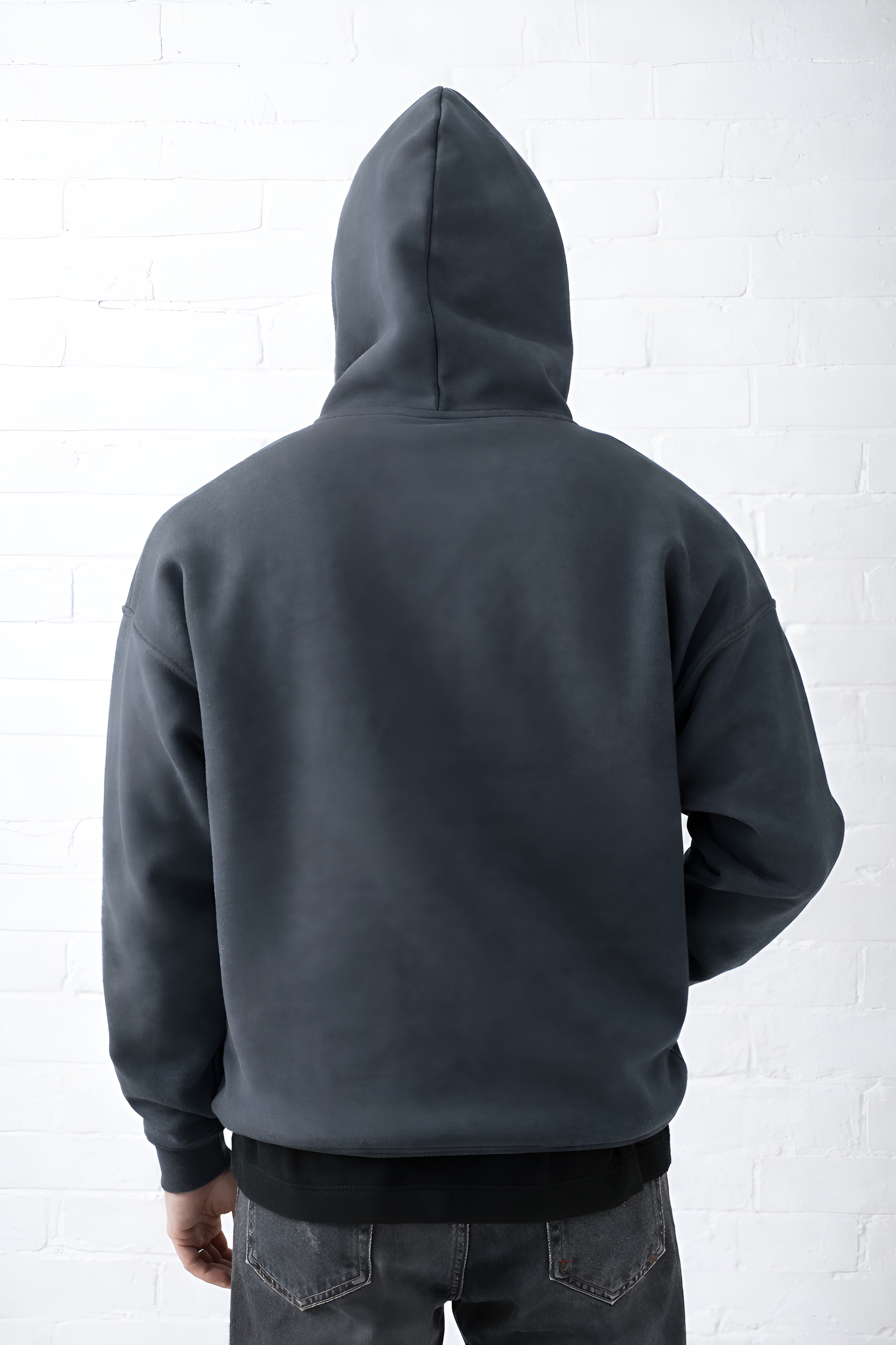 Dark Gray "Number" Printed Oversize Hoodie