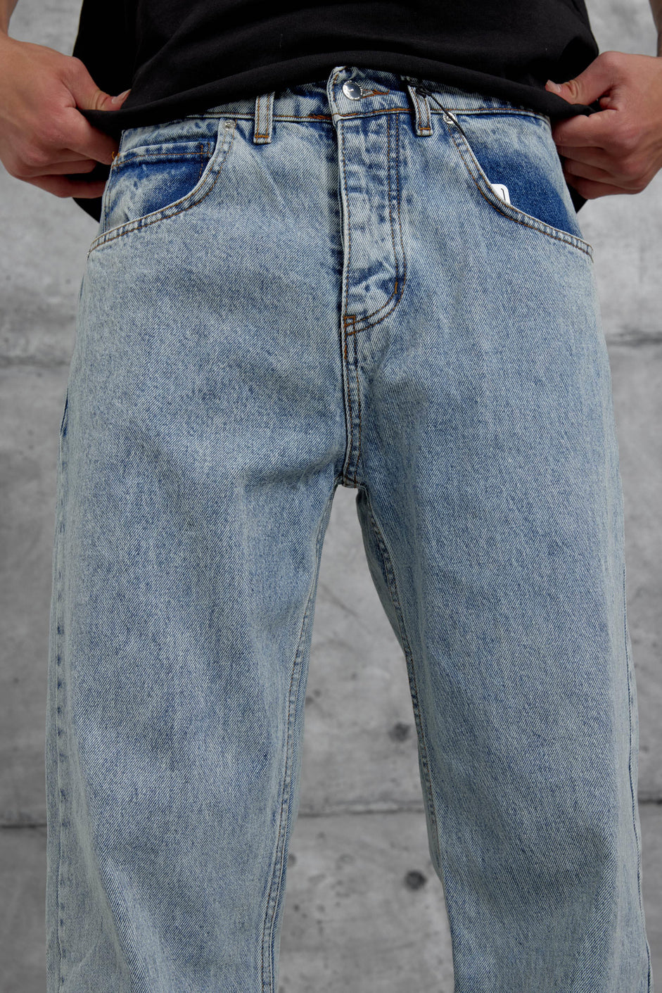 Light Blue Wash Relaxed Fit Jeans