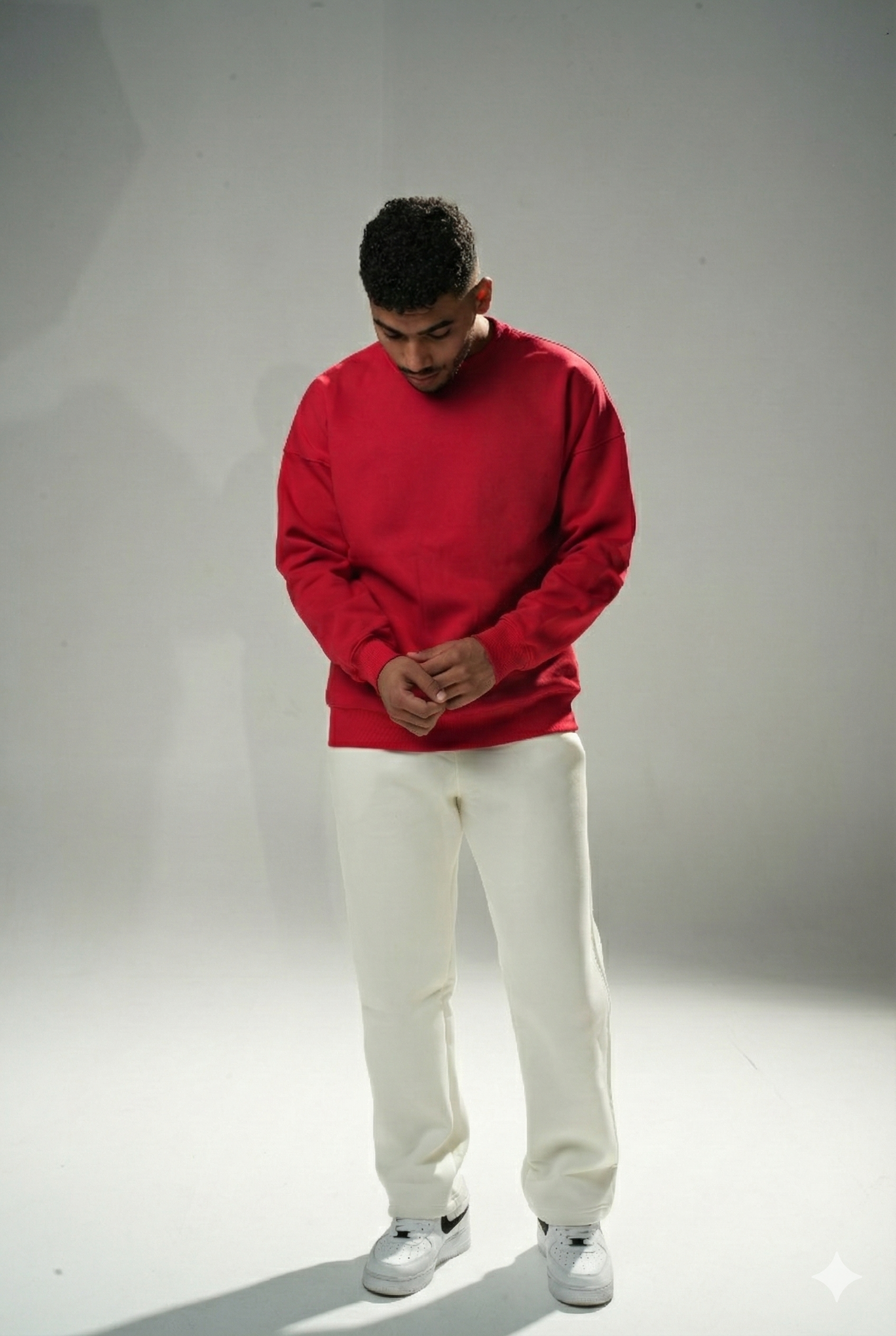 Red "Disagree" Oversize Crew Neck Sweeter