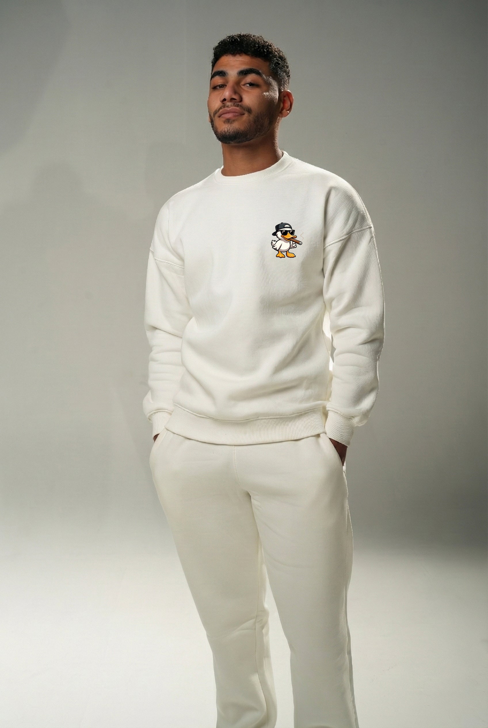 Off-White "Duck OFF" Oversize Crew Neck Sweeter