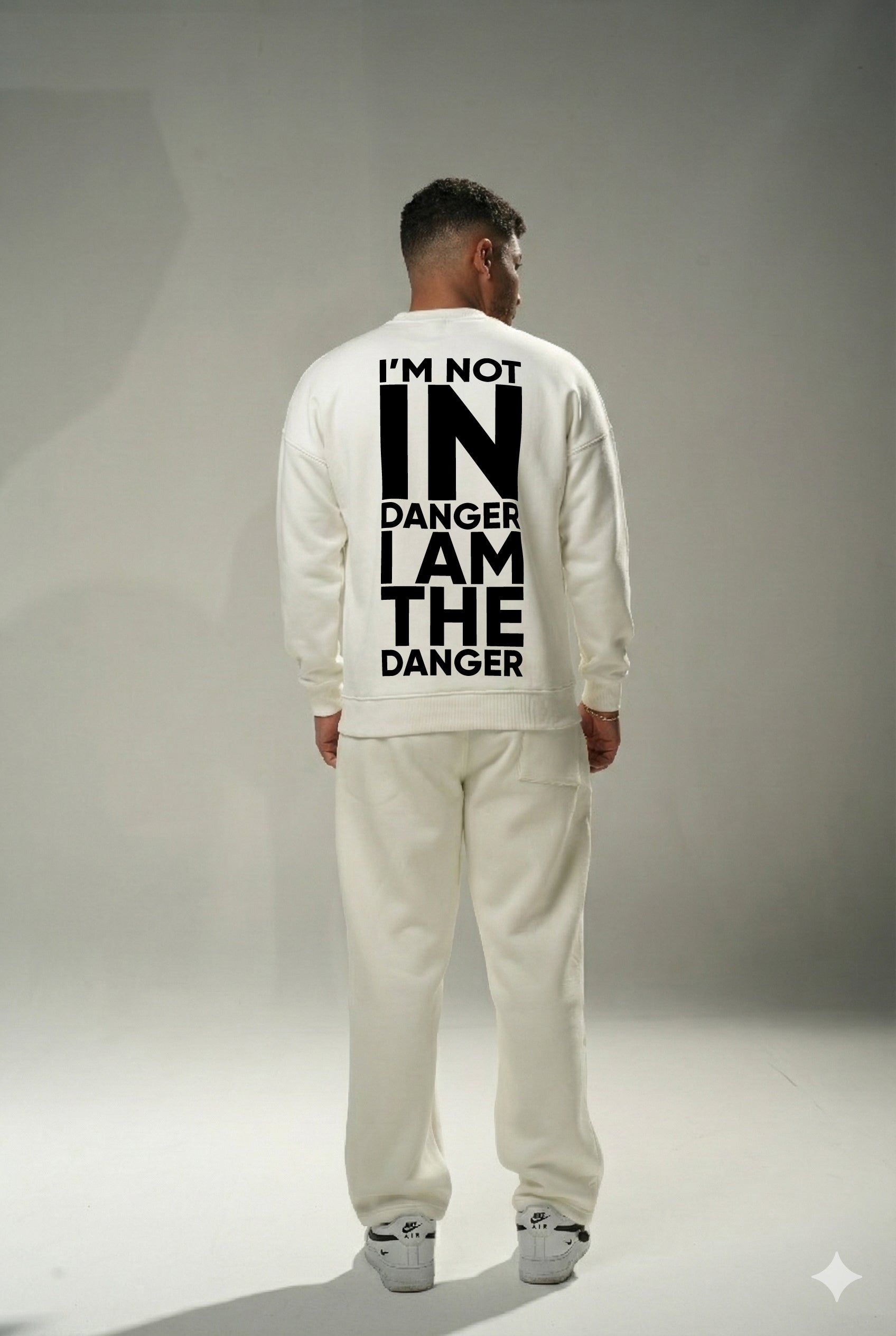 Off-White "Danger" Oversize Crew Neck Sweeter