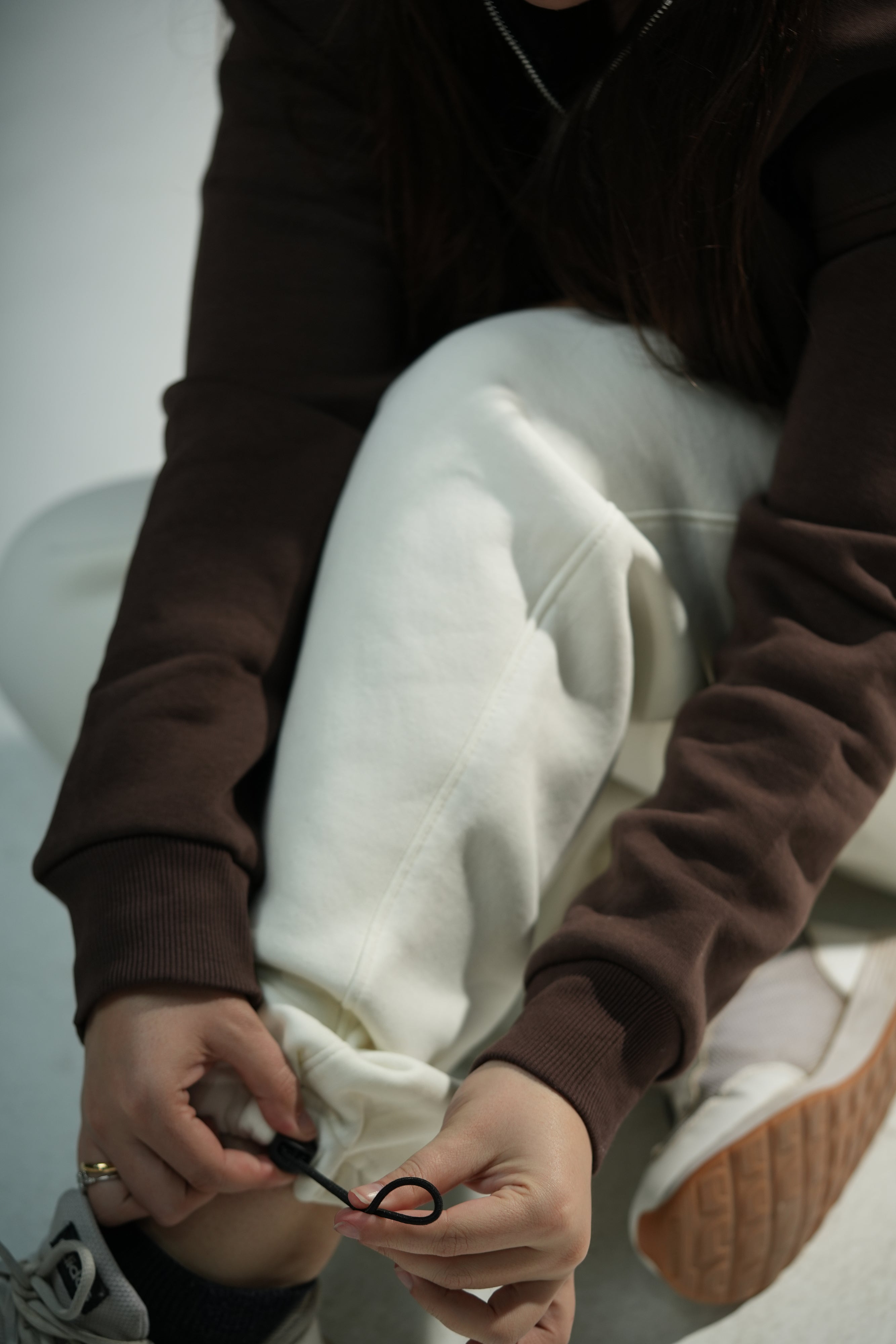 White Premium Winter Sweatpants